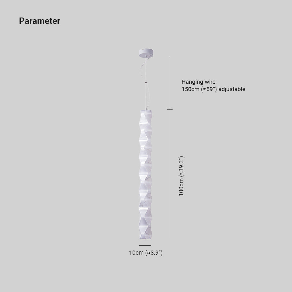 Nazifa Moderna Diseño Minimalista Metal/Acrílico Lámpara Colgante, Blanca